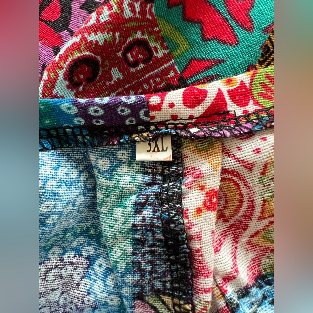 Fun colorful multicolor patchwork overalls - image 6